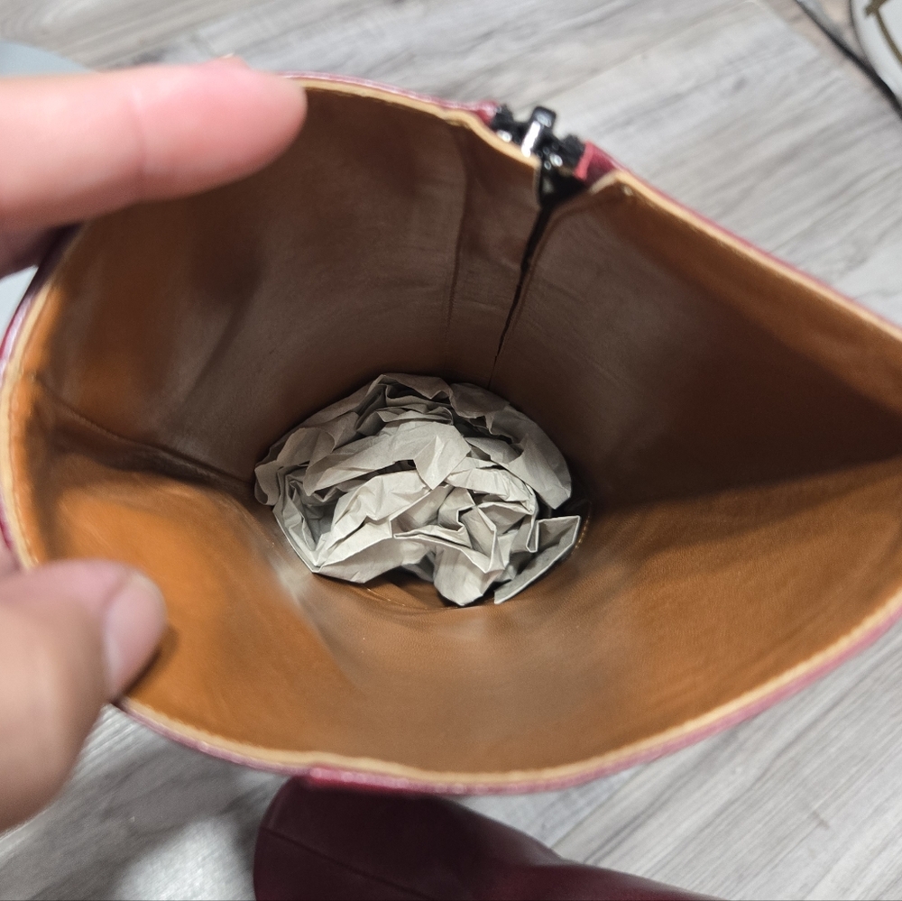 Giancarlo Paoli Mid Calf Boots Leather Rounded Toe Sz 36 Zip Up - Picture 10 of 16